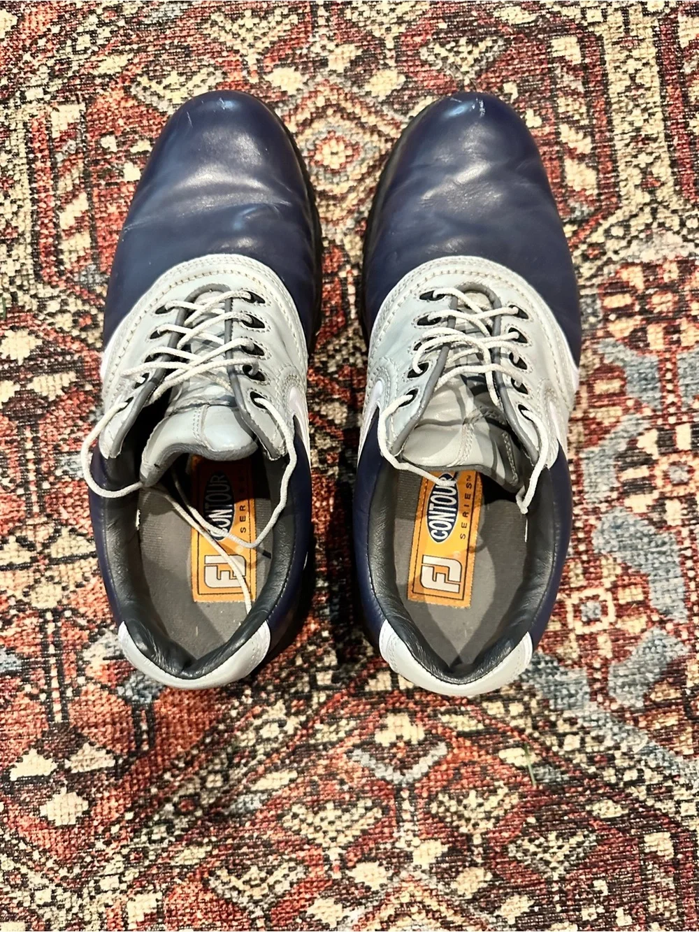 FootJoy Contour Series Spikeless Golf Shoes - Navy/Gray - Size 8M